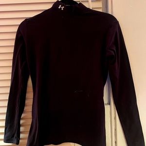 Womens Under Armour ColdGear Mock Turtle Neck - Black